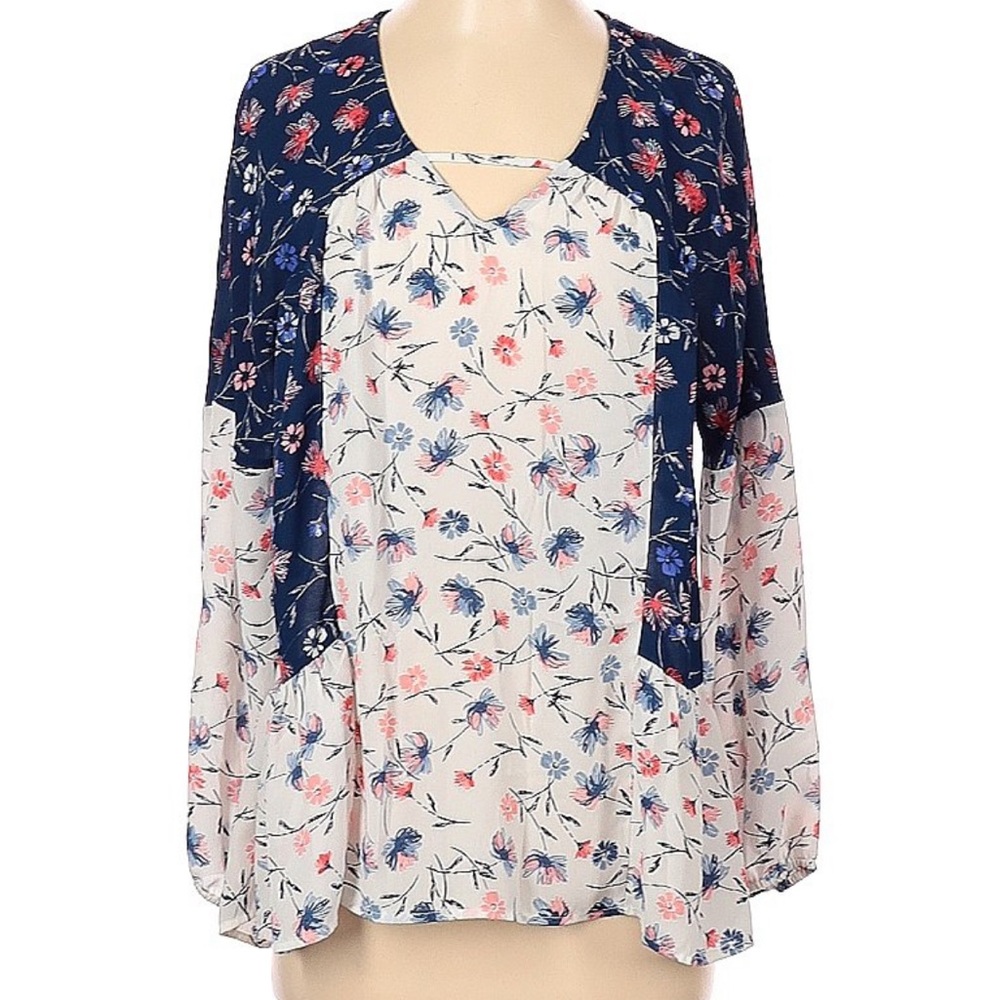 Small DR2 Floral Print Long Sleeve Blouse